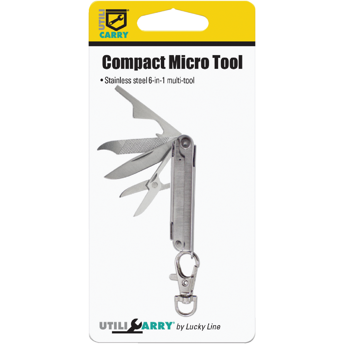 Lucky Line Utilicarry 6-In-1 Stainless Steel Compact Micro Tool Image 2