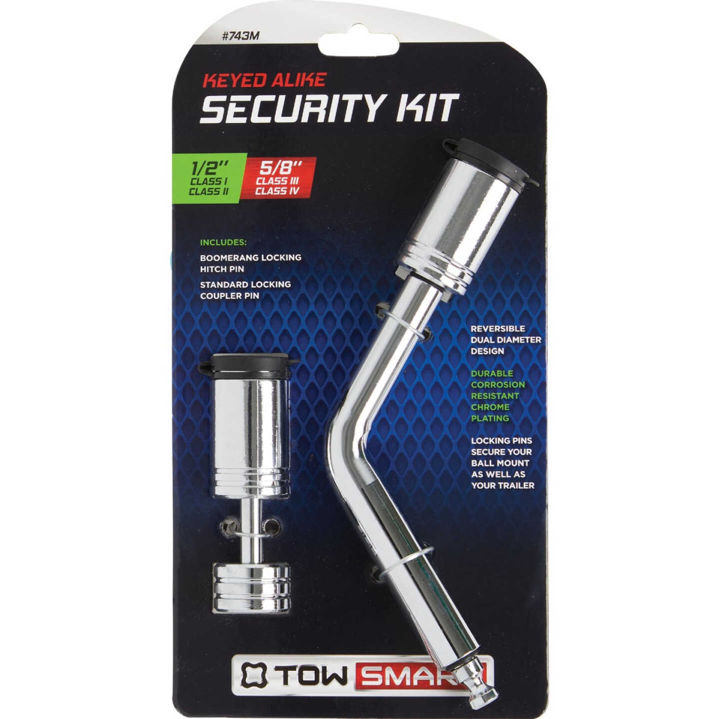 TowSmart Locking Boomerang Hitch Pin & Coupler Lock Image 2