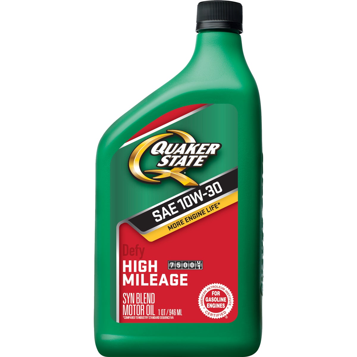 Quaker State High Mileage 10W-30 Motor Oil, 1 Qt.