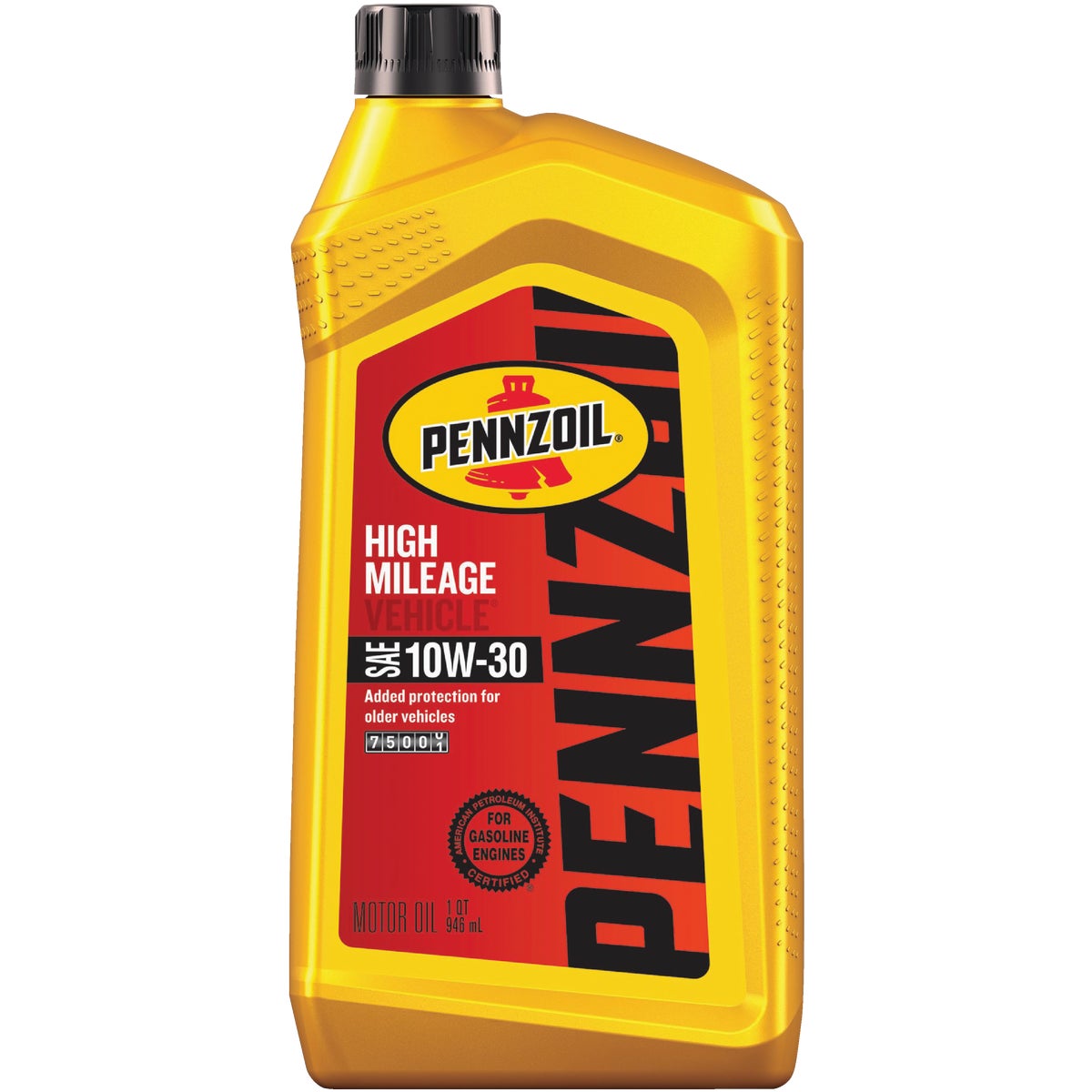 Pennzoil High Mileage 10W-30 Motor Oil, 1 Qt.