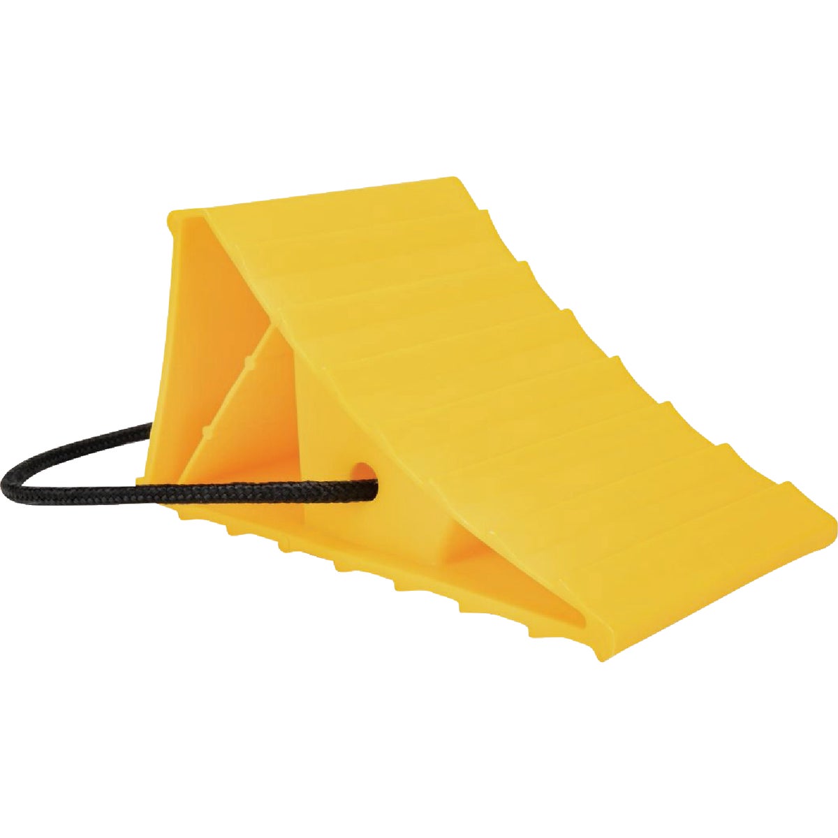 Camco Yellow Plastic RV Wheel Chock with Rope