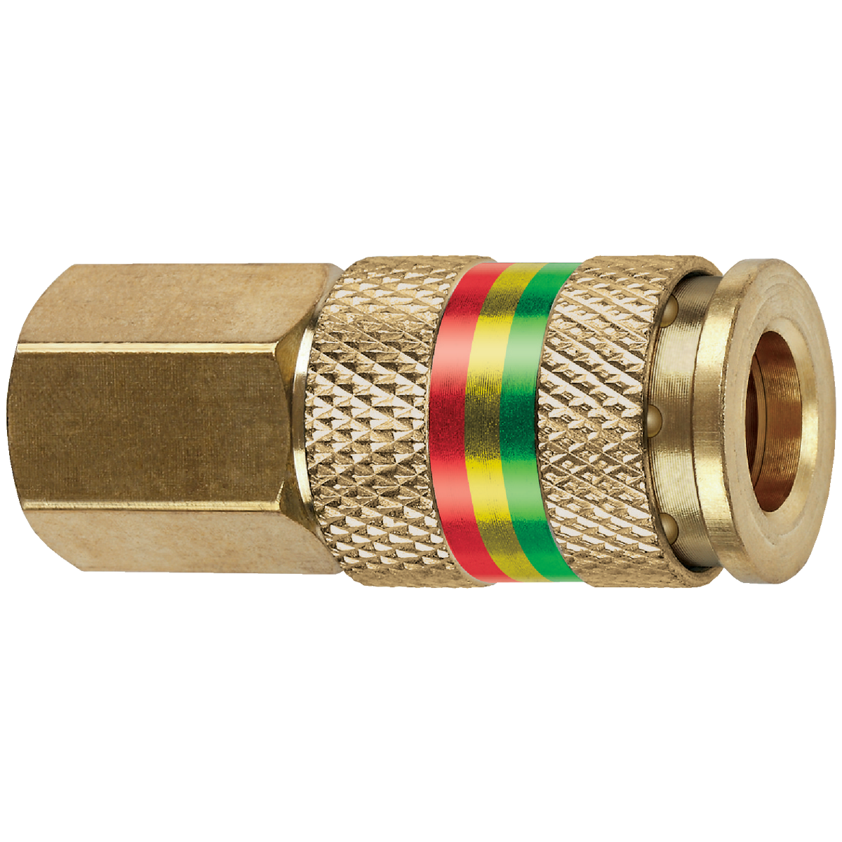 Tru-Flate Combo-Coupler 1/4 In. FNPT Brass Coupler Image 2