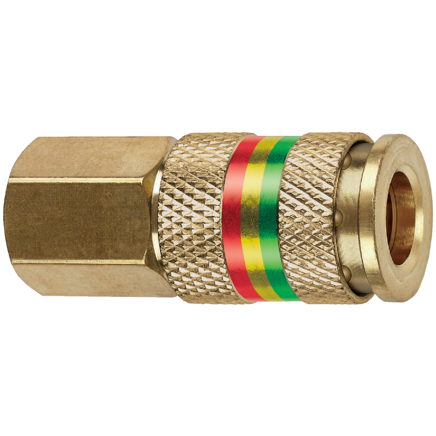 Tru-Flate Combo-Coupler 1/4 In. FNPT Brass Coupler Image 2