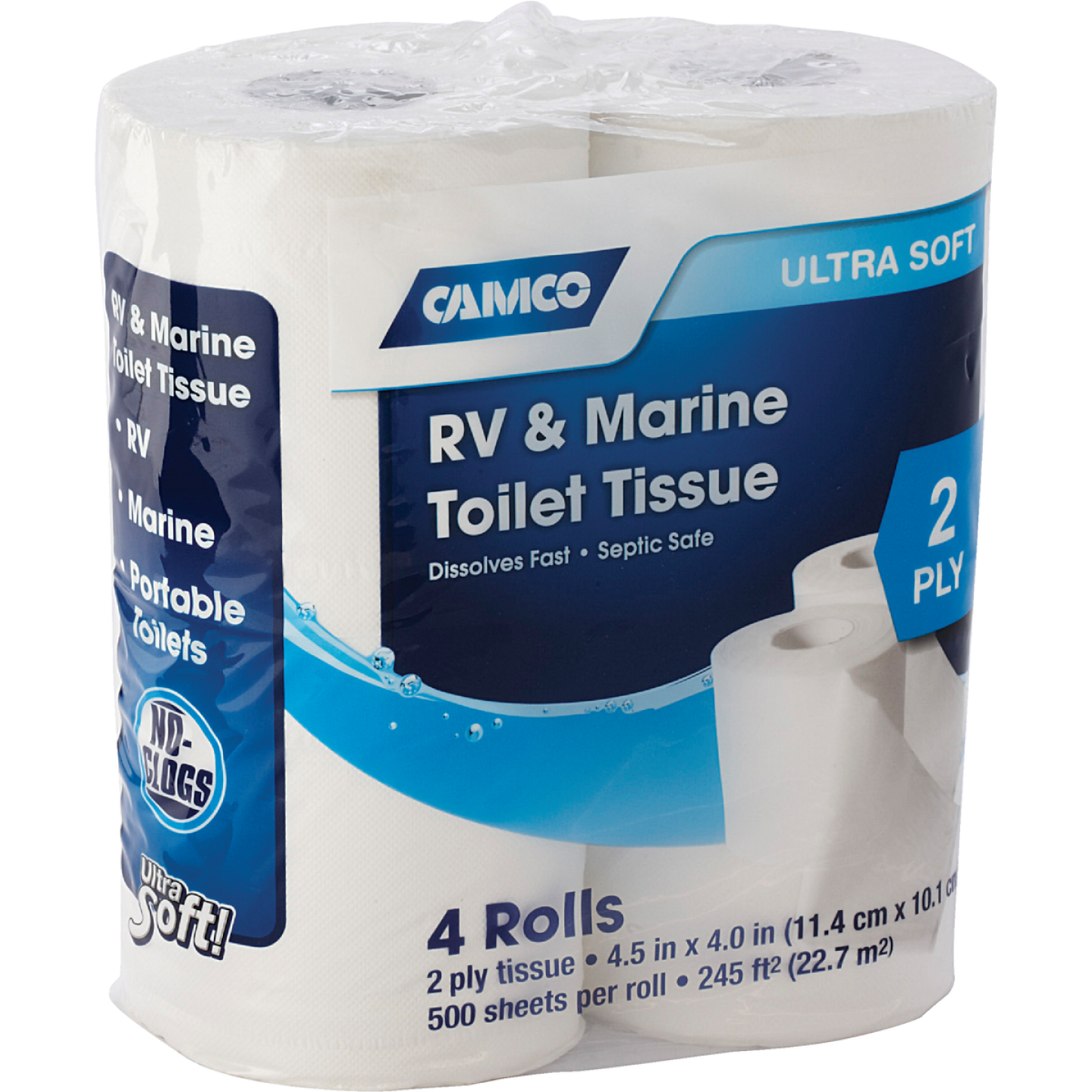 Camco RV & Marine 2-Ply Toilet Paper (4 Regular Rolls) Image 1