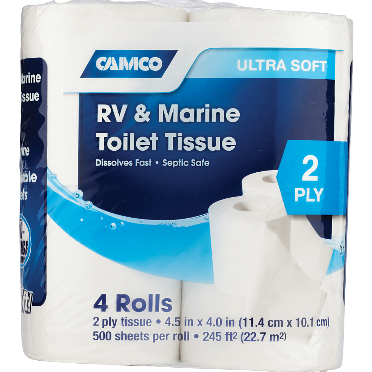 Camco RV & Marine 2-Ply Toilet Paper (4 Regular Rolls) Image 2