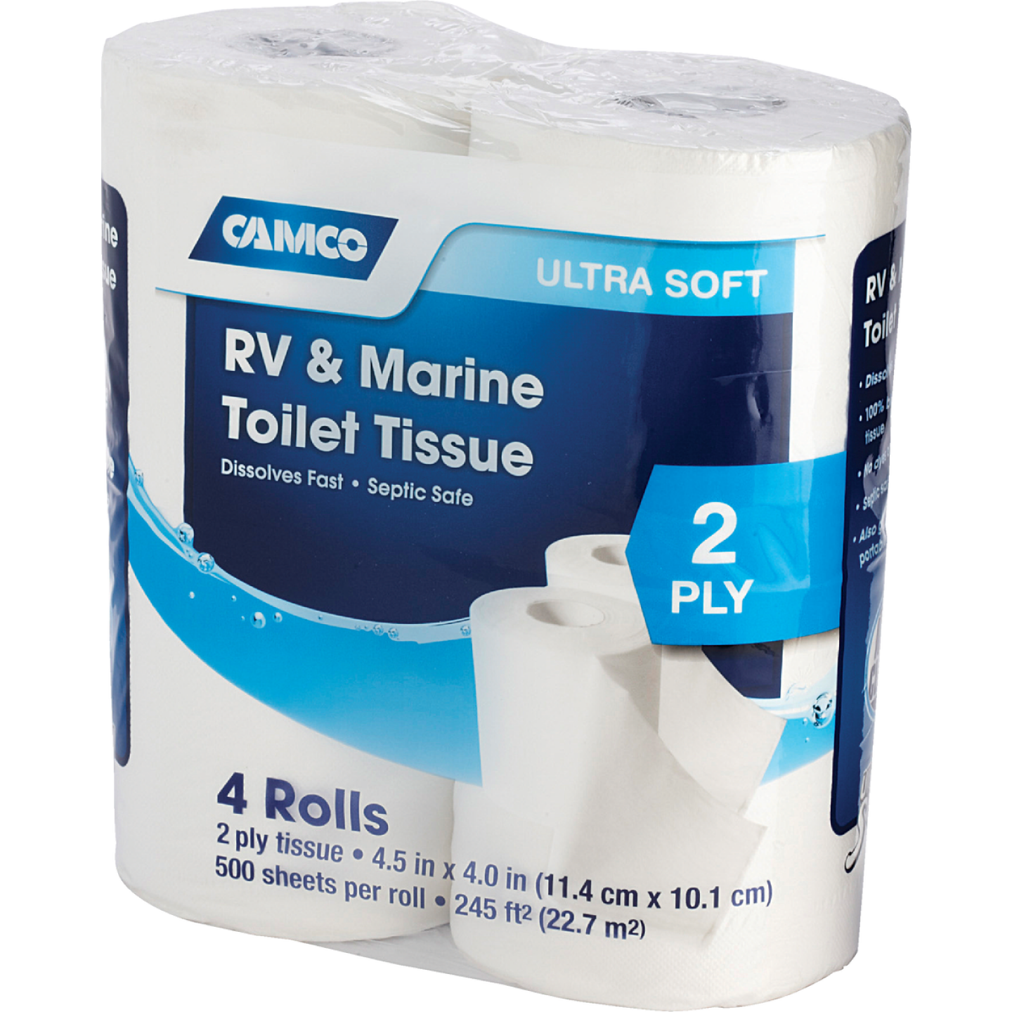 Camco RV & Marine 2-Ply Toilet Paper (4 Regular Rolls) Image 3