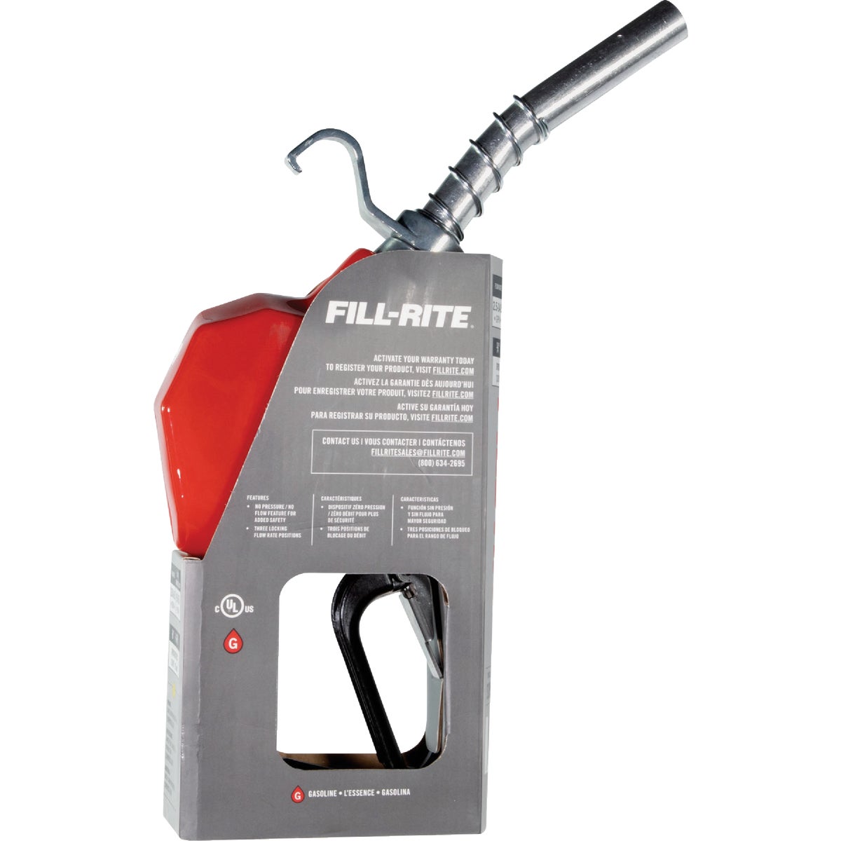 Fill-Rite 3/4 In. Red Automatic Gasoline Spout Nozzle