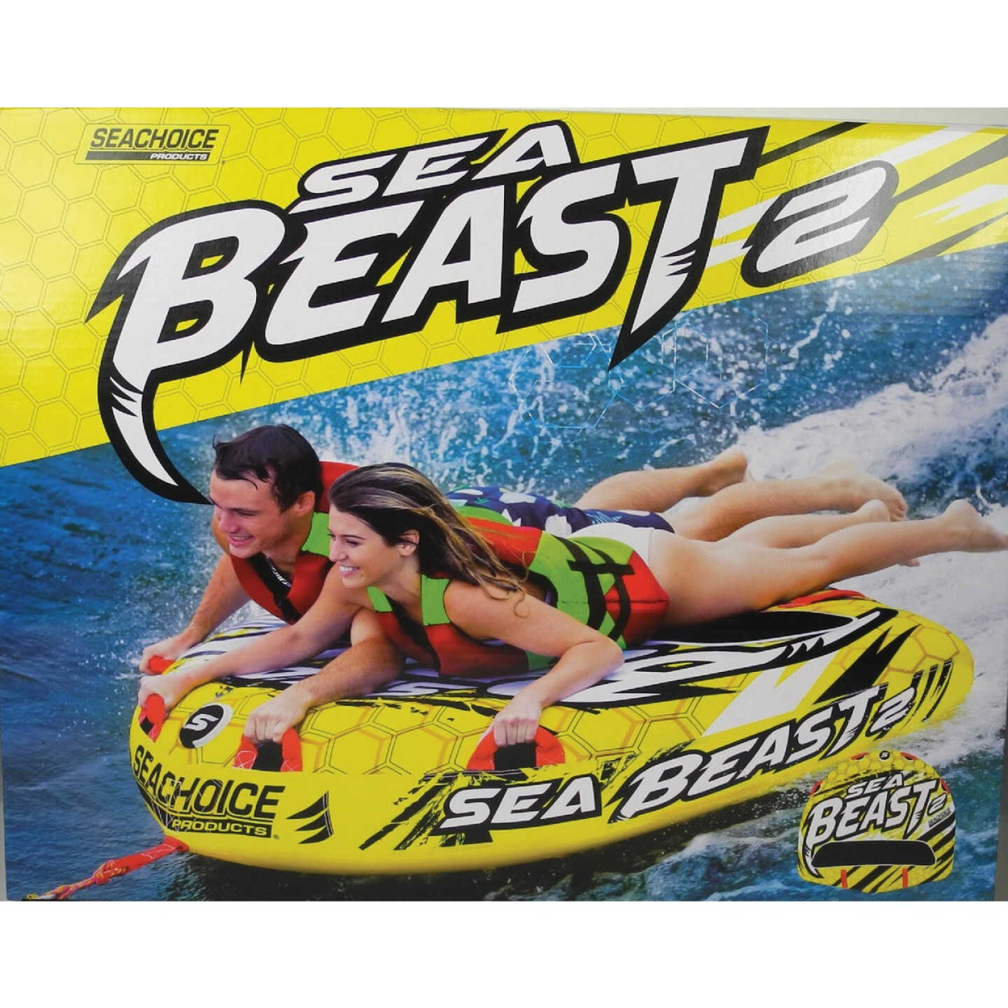 Seachoice Sea Beast2 60 In. x 56 In. Open Top Towable Tube, 1 to 2 Rider (340 Lb.) Image 1