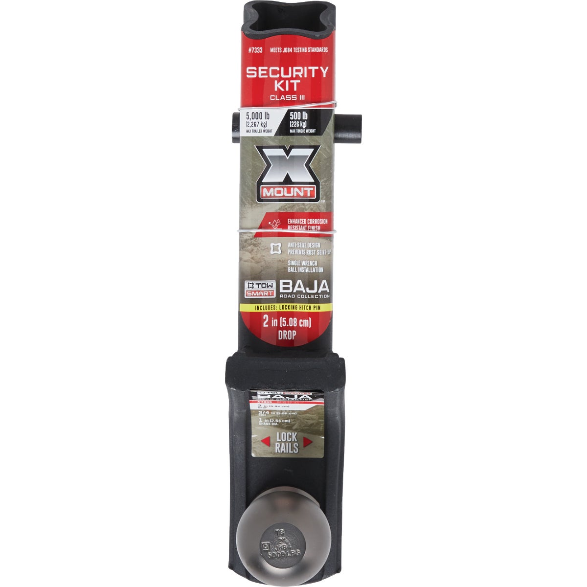 TowSmart Baja X-Mount Class III Security Starter Kit with 2 In. Drop, 5000 Lb. Capacity Image 2