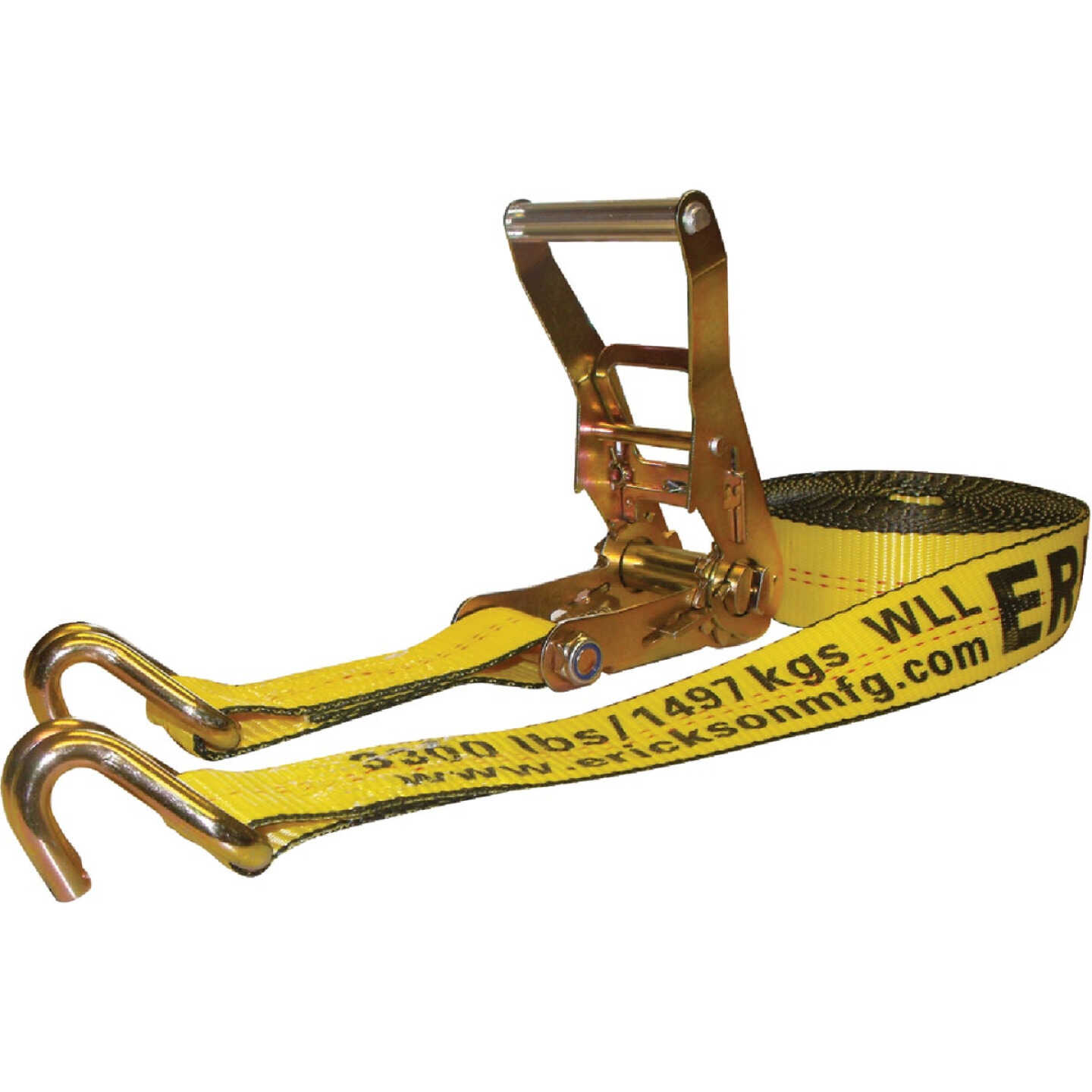 Erickson 2 In. x 27 Ft. 10,000 Lb. Ratchet Strap with Double J Hook Image 1