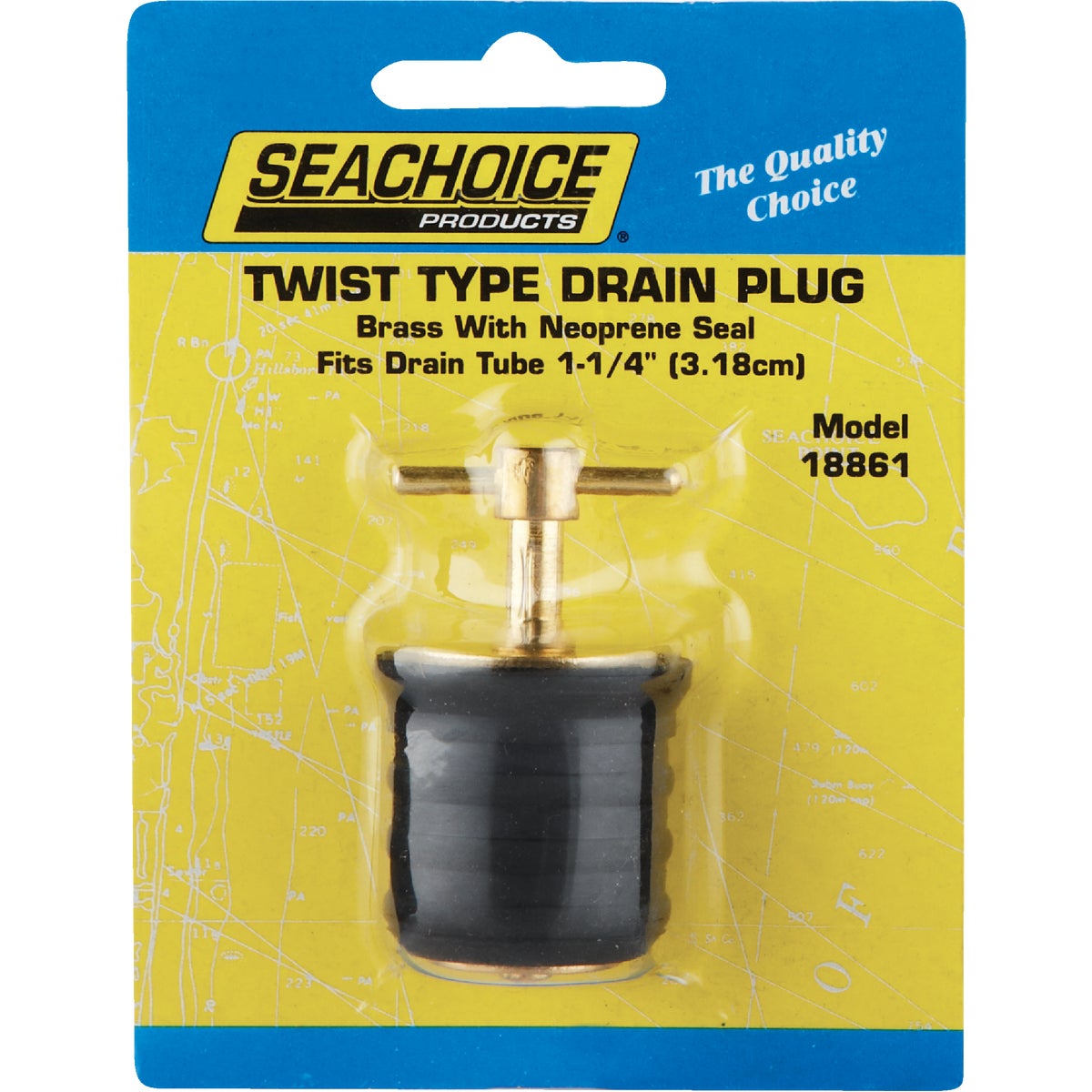 Seachoice 1-1/4 In. Twist Brass Drain Plug Image 2