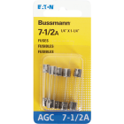 Bussmann 7-1/2A 250V AGC Glass Tube Automotive Fuse (5-Pack) Image 2