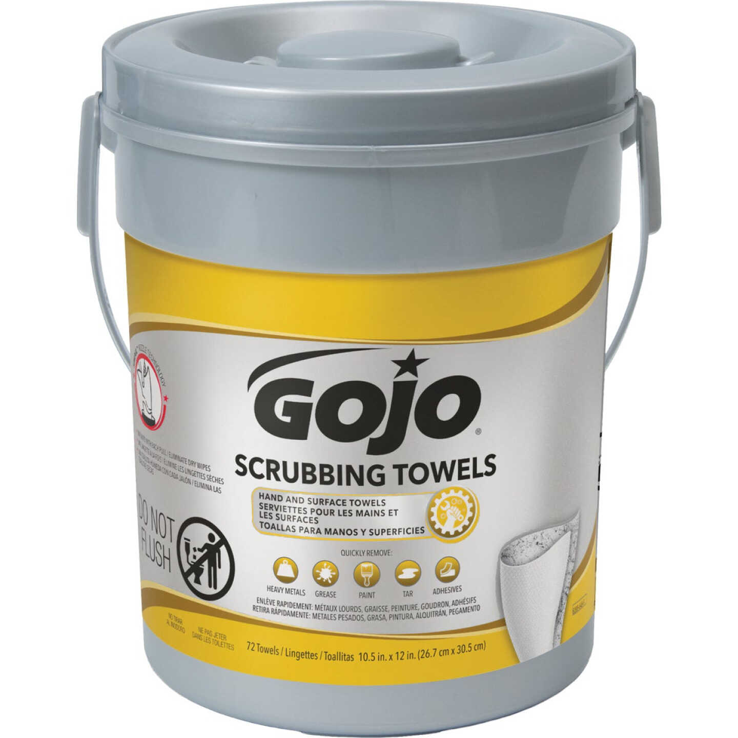 GOJO Heavy Duty Hand and Surface Scrubbing Towels, Fresh Citrus (72 Ct.) Image 1