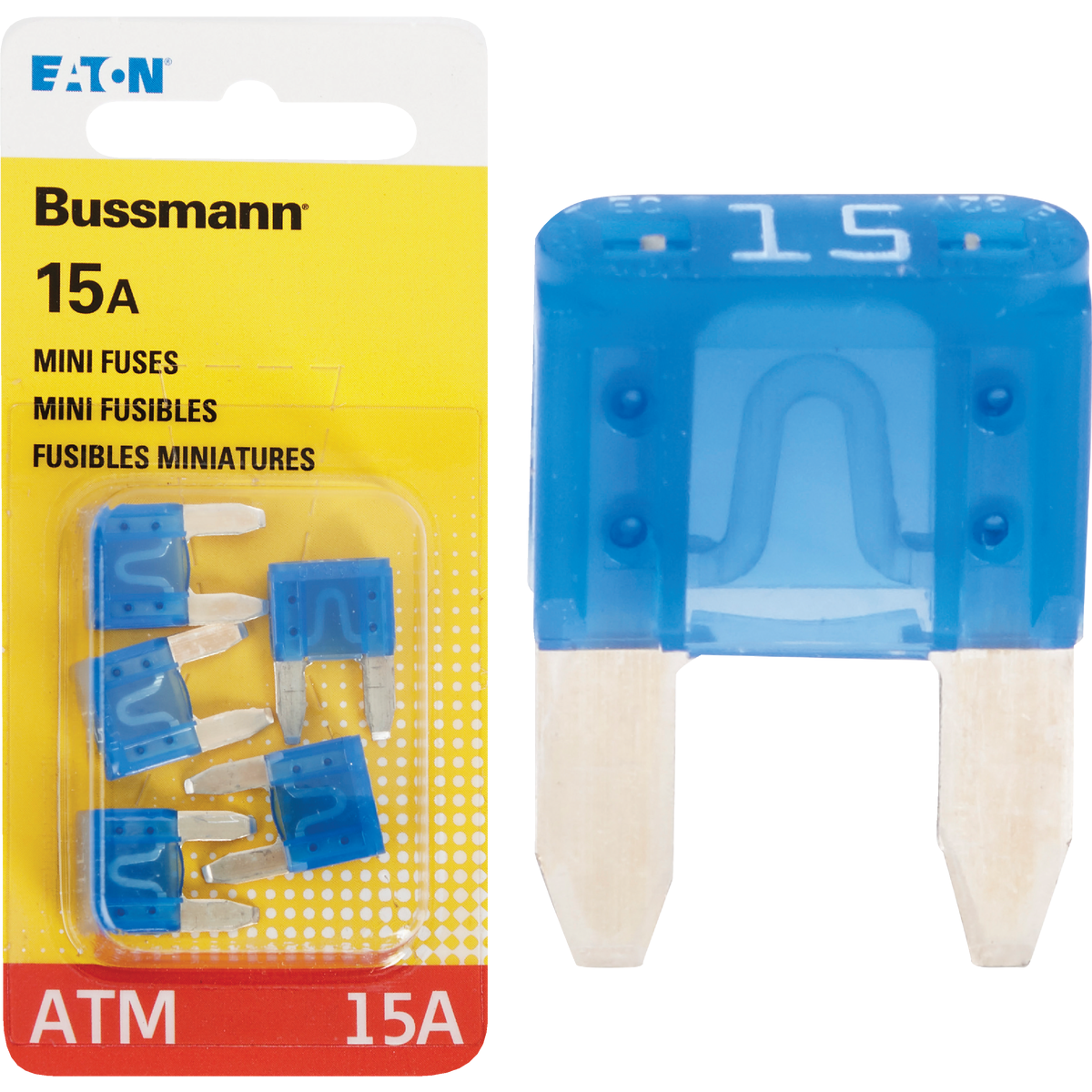 Bussmann 15A 32V ATM Blade Mini Automotive Fuse (5-Pack)