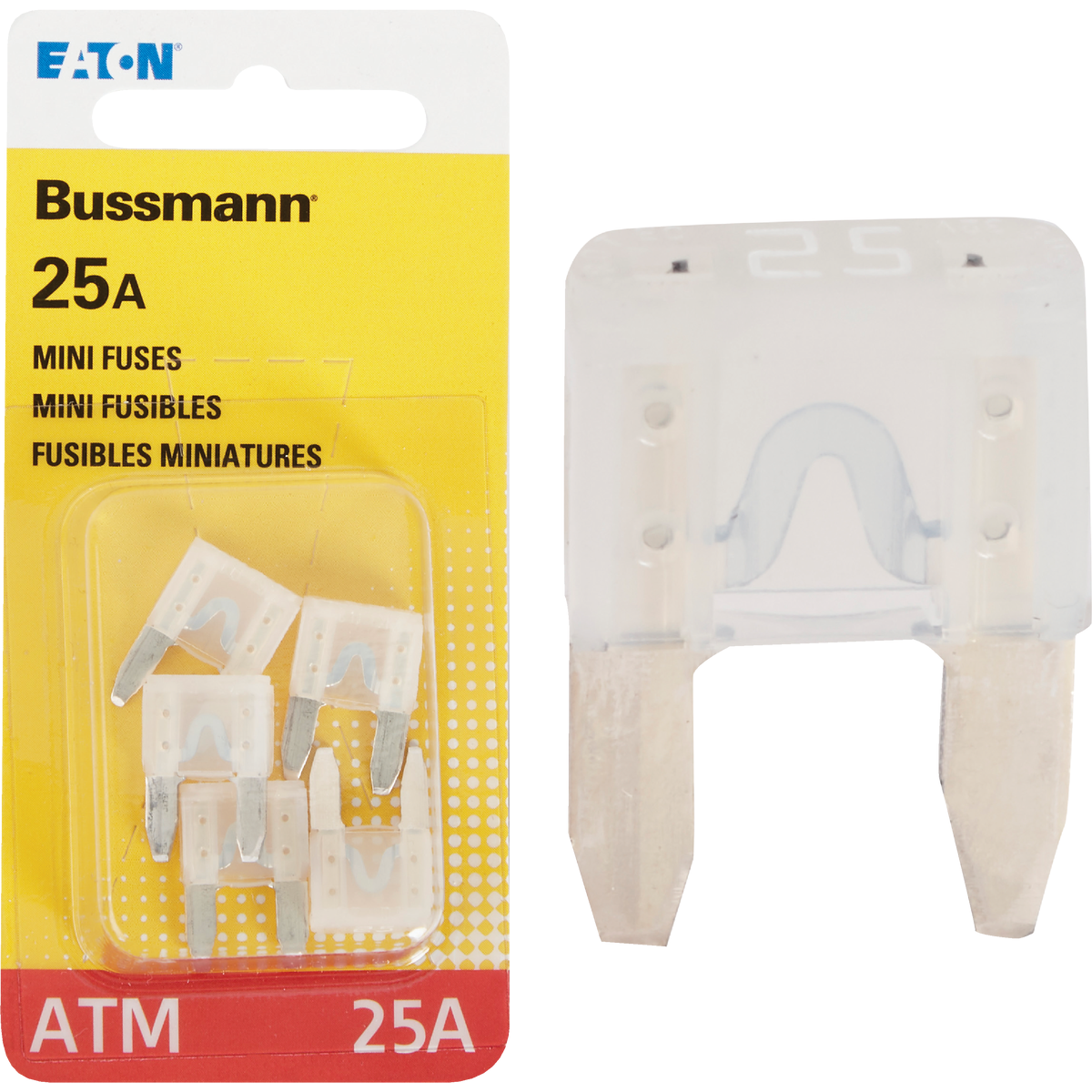 Bussmann 25A 32V ATM Blade Mini Automotive Fuse (5-Pack)
