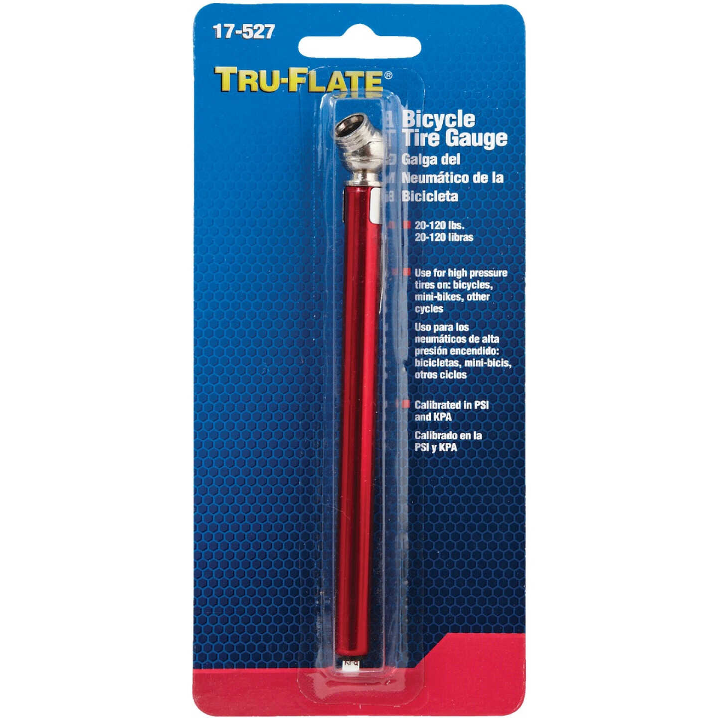 Tru-Flate 20-120 psi Chrome-Plated Tire Gauge Image 2