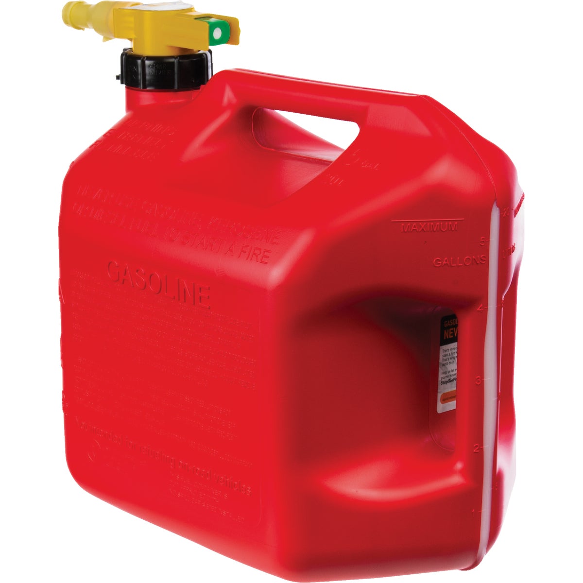 No-Spill ViewStripe 5 Gal. Plastic Gasoline Fuel Can, Red Image 3
