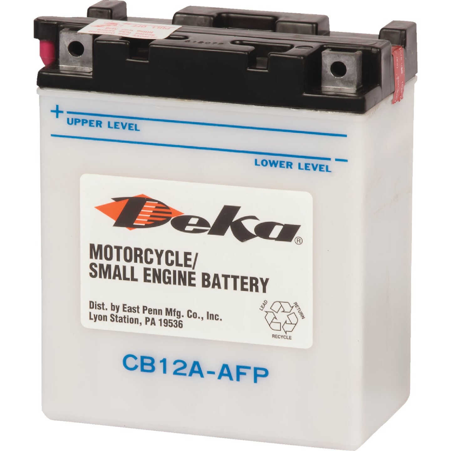 Deka 12-Volt 12 AH Powersport Battery, Left Front Positive Terminal Image 1