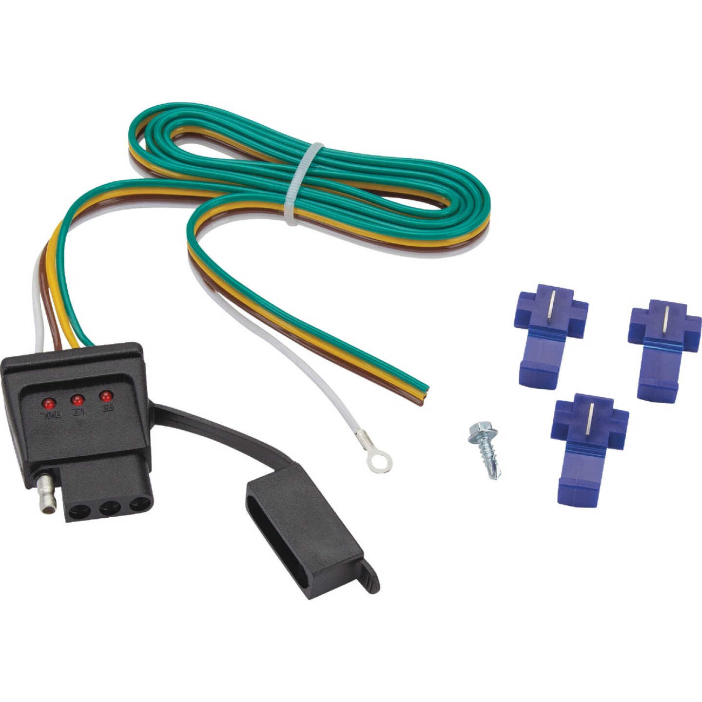TowSmart 4-Way Flat 48 In. Trailer Wiring Connector with Splice Connectors Image 1