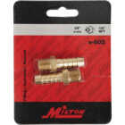 Milton 3/8 In. Barb 1/4 In. MNPT Brass Hose End (2-Pack) Image 2