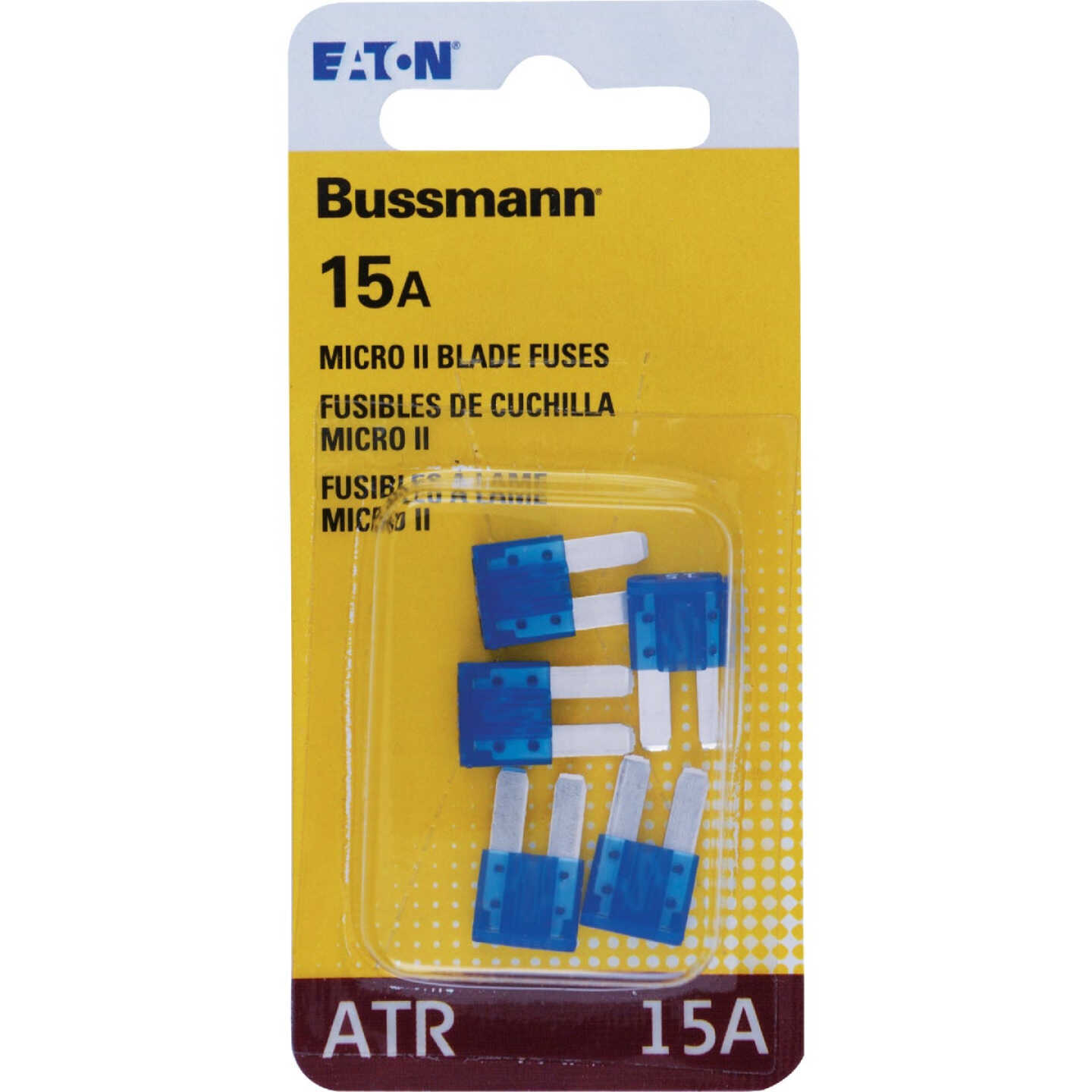 Bussmann 15A 32V ATR Non Indicating Blade Fuse, Blue (5-Pack) Image 1