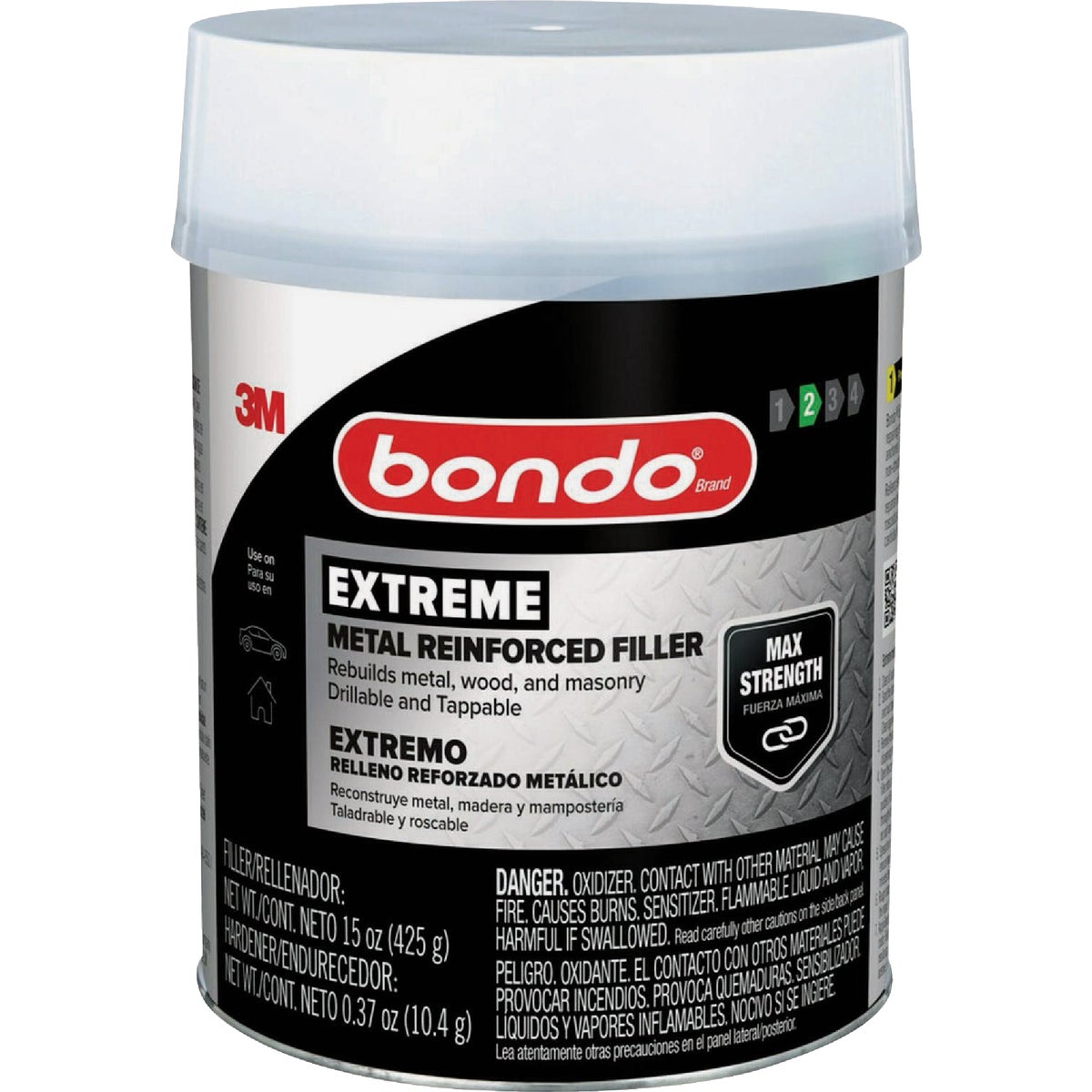 Bondo 15 Oz. Extreme Metal Reinforced Filler Image 2