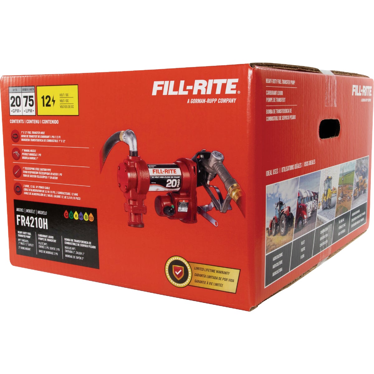 Fill-Rite 12V DC 20 GPM Fuel Transfer Pump with Nozzle Image 2