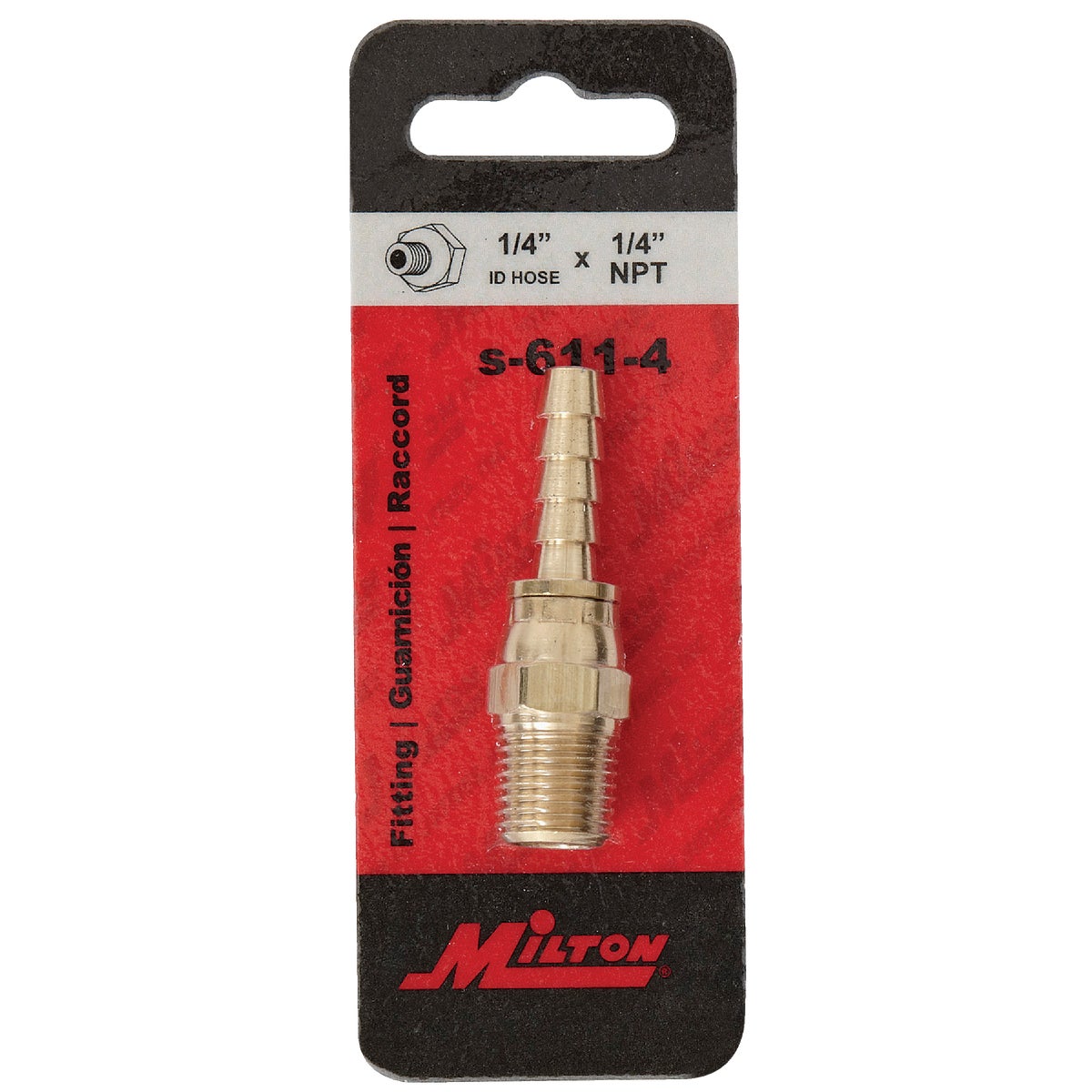 Milton Full Swivel 1/4 In. MPT x 1/4 In. Swivel Brass Plug Image 2