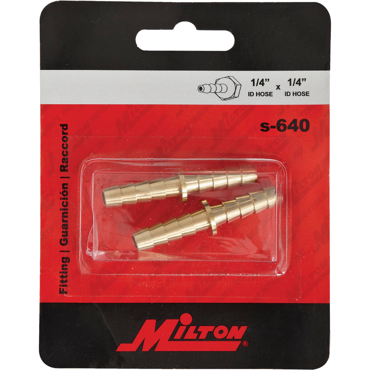 Milton 1/4 In. Brass Male Hose Splicer Image 2
