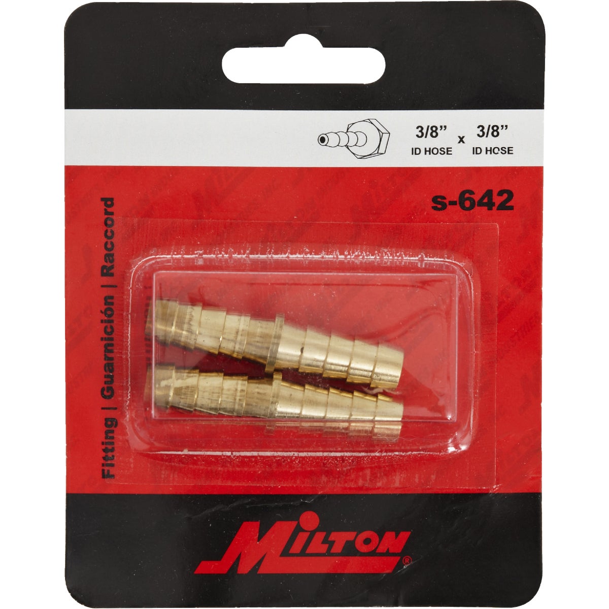 Milton 3/8 In. Brass Male Hose Splicer Image 2