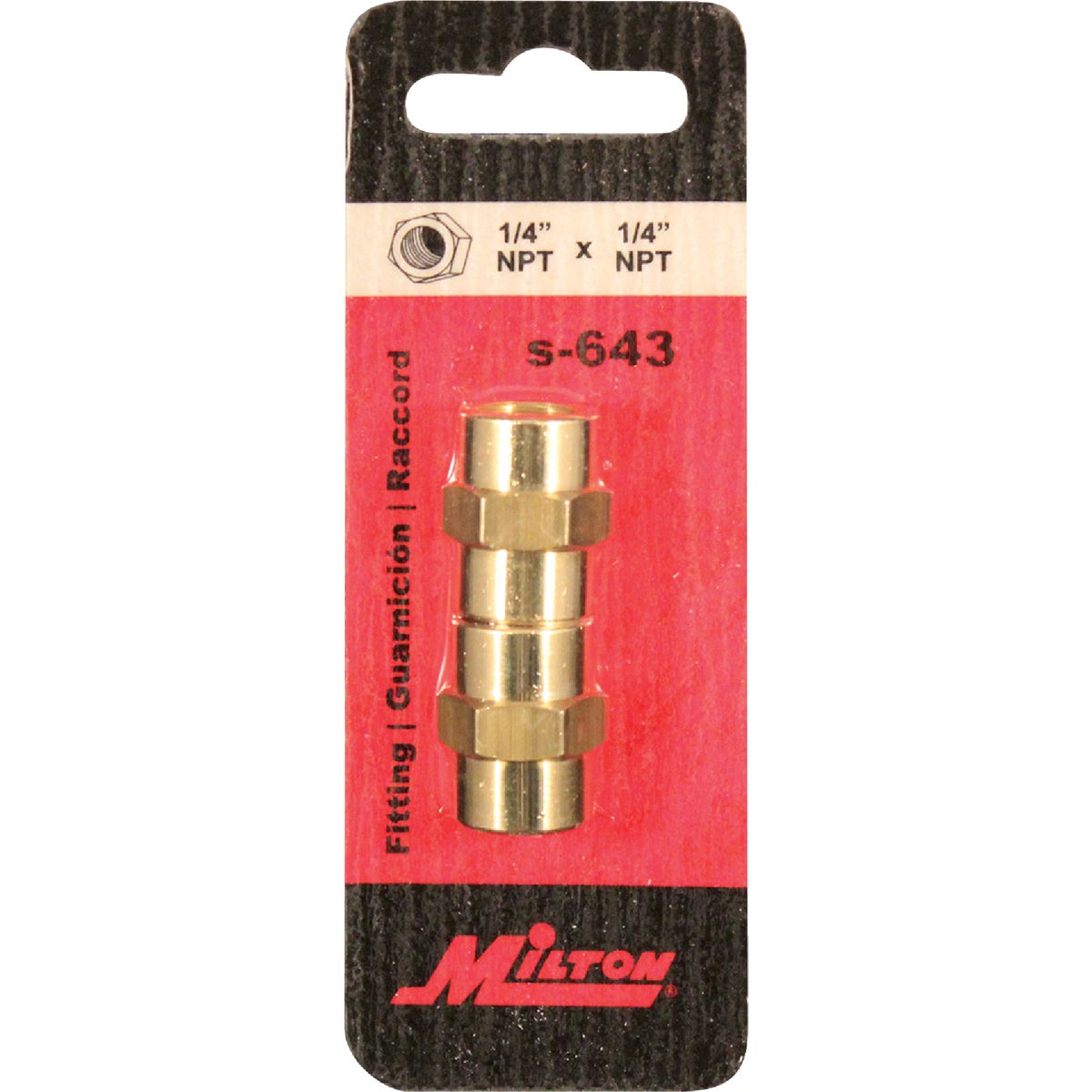 Milton Hex 1/4 In. FPT Brass Hex Coupler Image 2