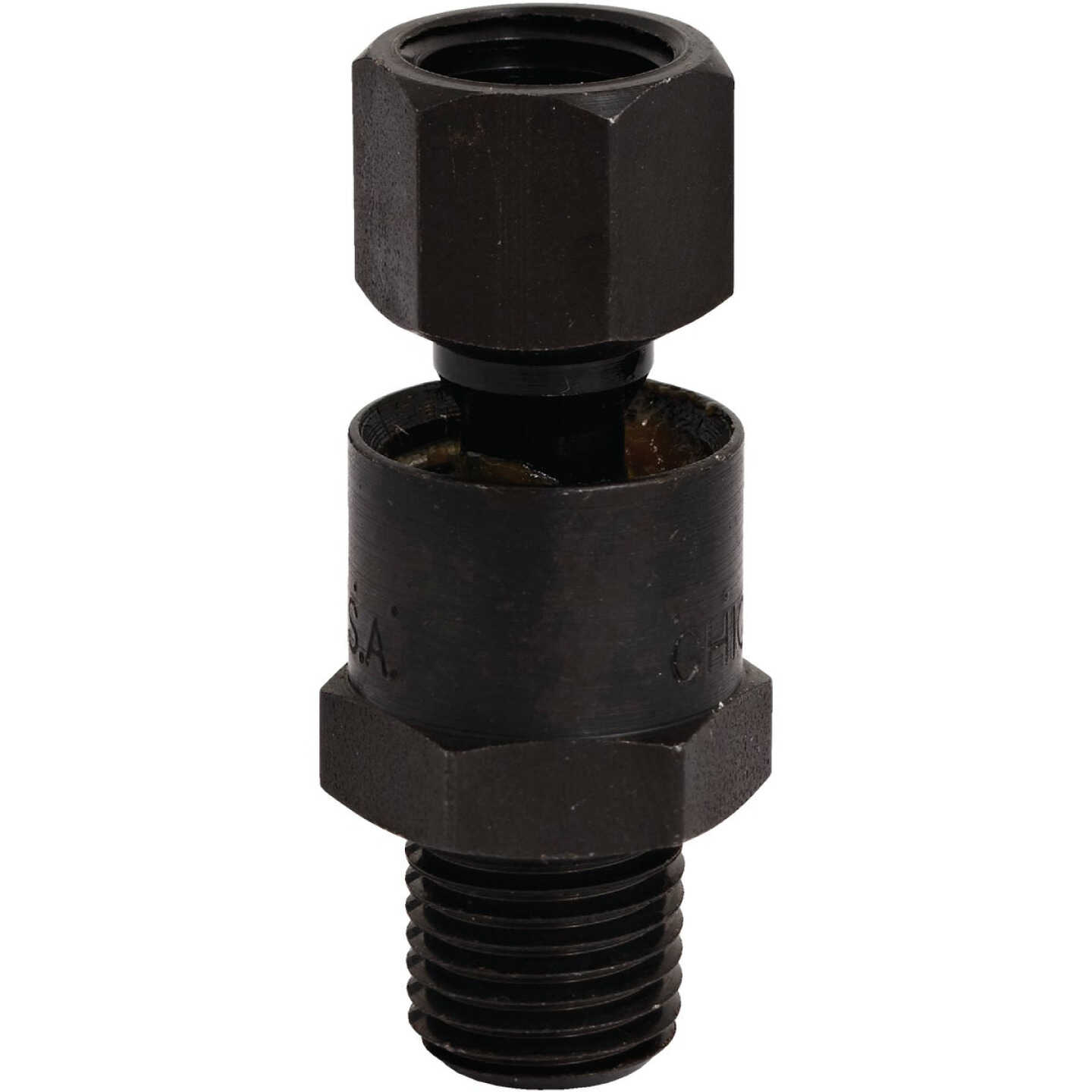 Milton Full Swivel 1/4 In. MPT x 1/4 In. FPT Steel Black Oxide Plug Image 1