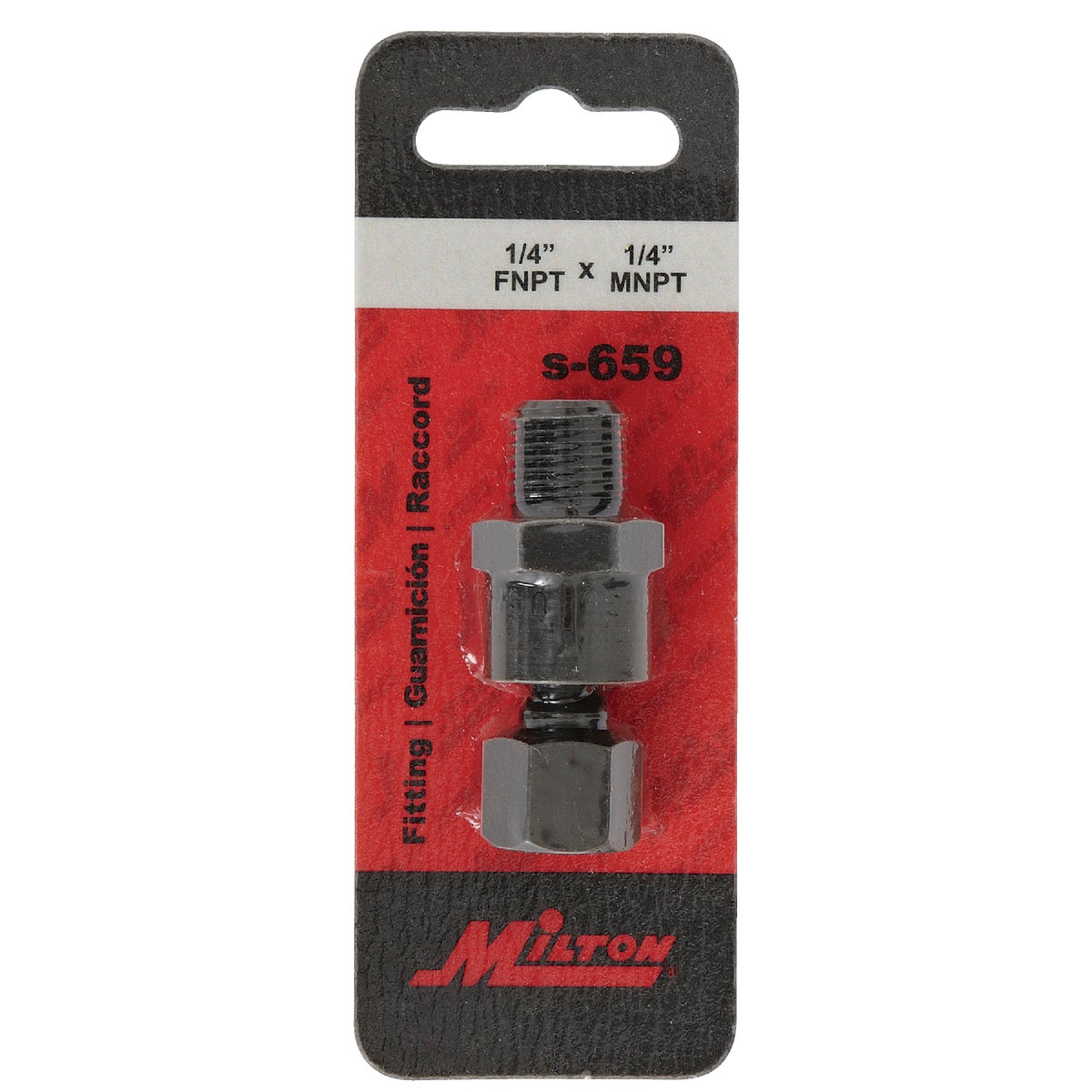 Milton Full Swivel 1/4 In. MPT x 1/4 In. FPT Steel Black Oxide Plug Image 2