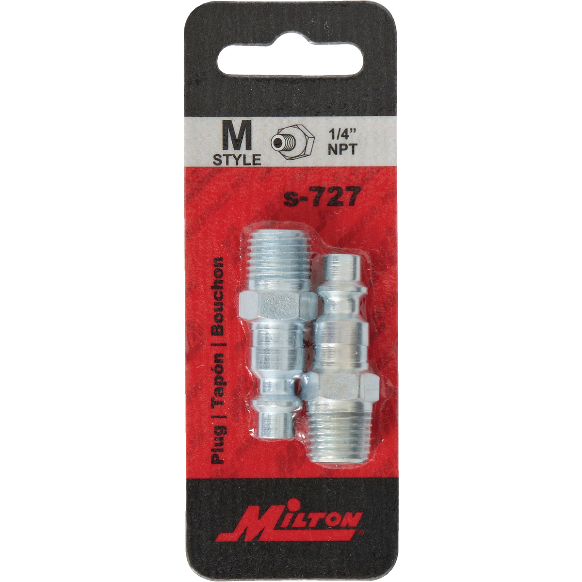 Milton M-Style 1/4" Male NPT Plug (2-Pack) Image 2