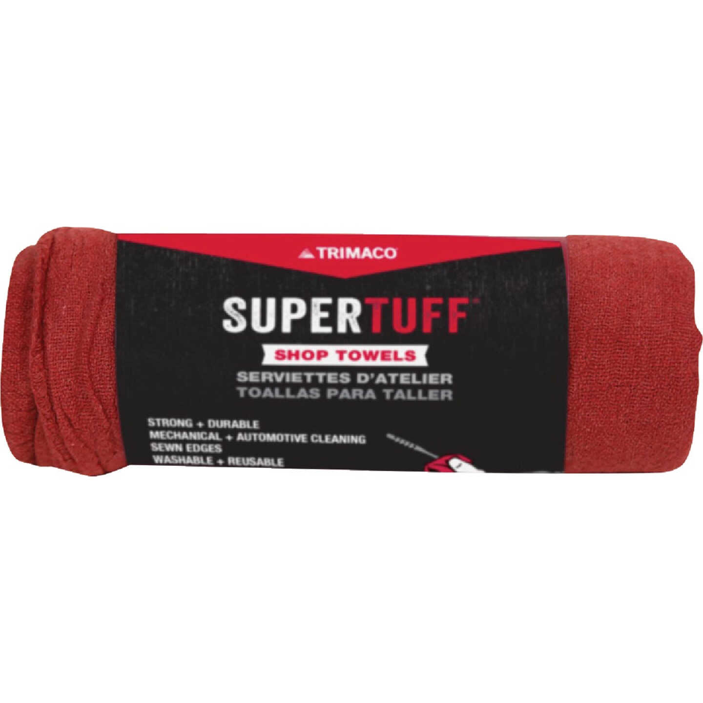 Trimaco SuperTuff 14 In. x 14 In. Red Shop Towels (5-Pack) Image 1