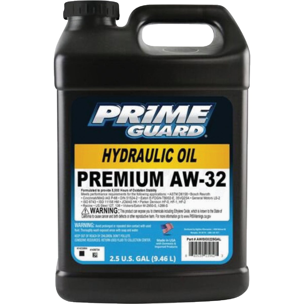 Prime Guard 2.5 Gal. AW-32 Hydraulic Oil Image 1