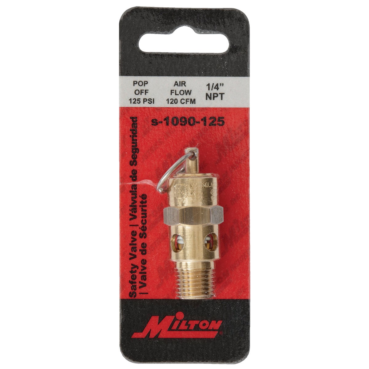 Milton 1/4 In. MNPT 125 psi Safety Valve Image 2