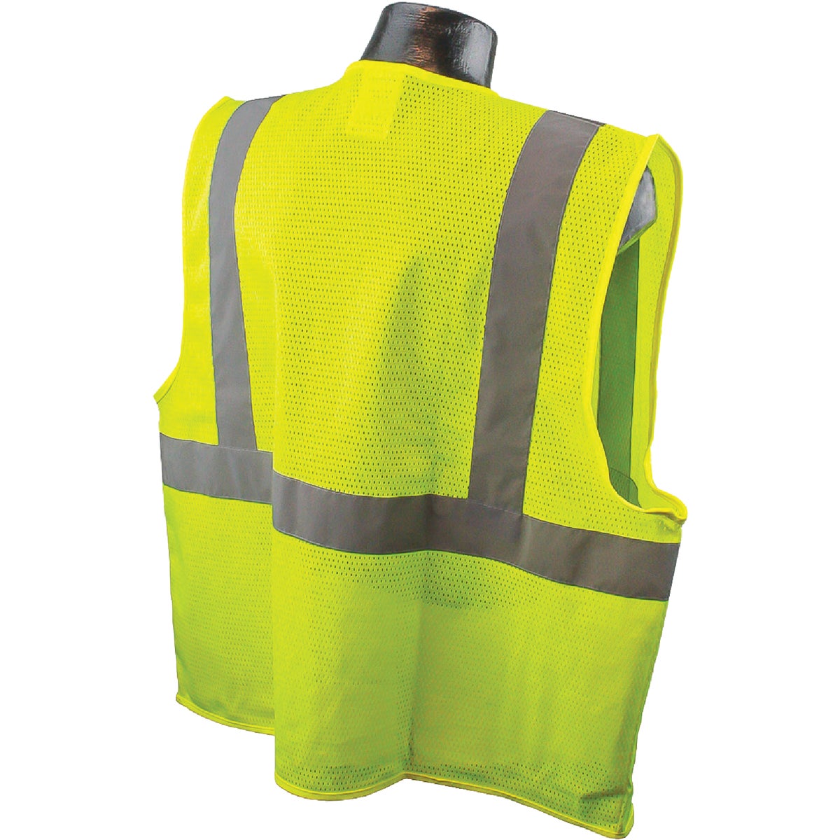 Safety Works Professional ANSI Class 2 Hi Vis Lime Mesh Safety Vest, 1 Size Fits Most Image 4