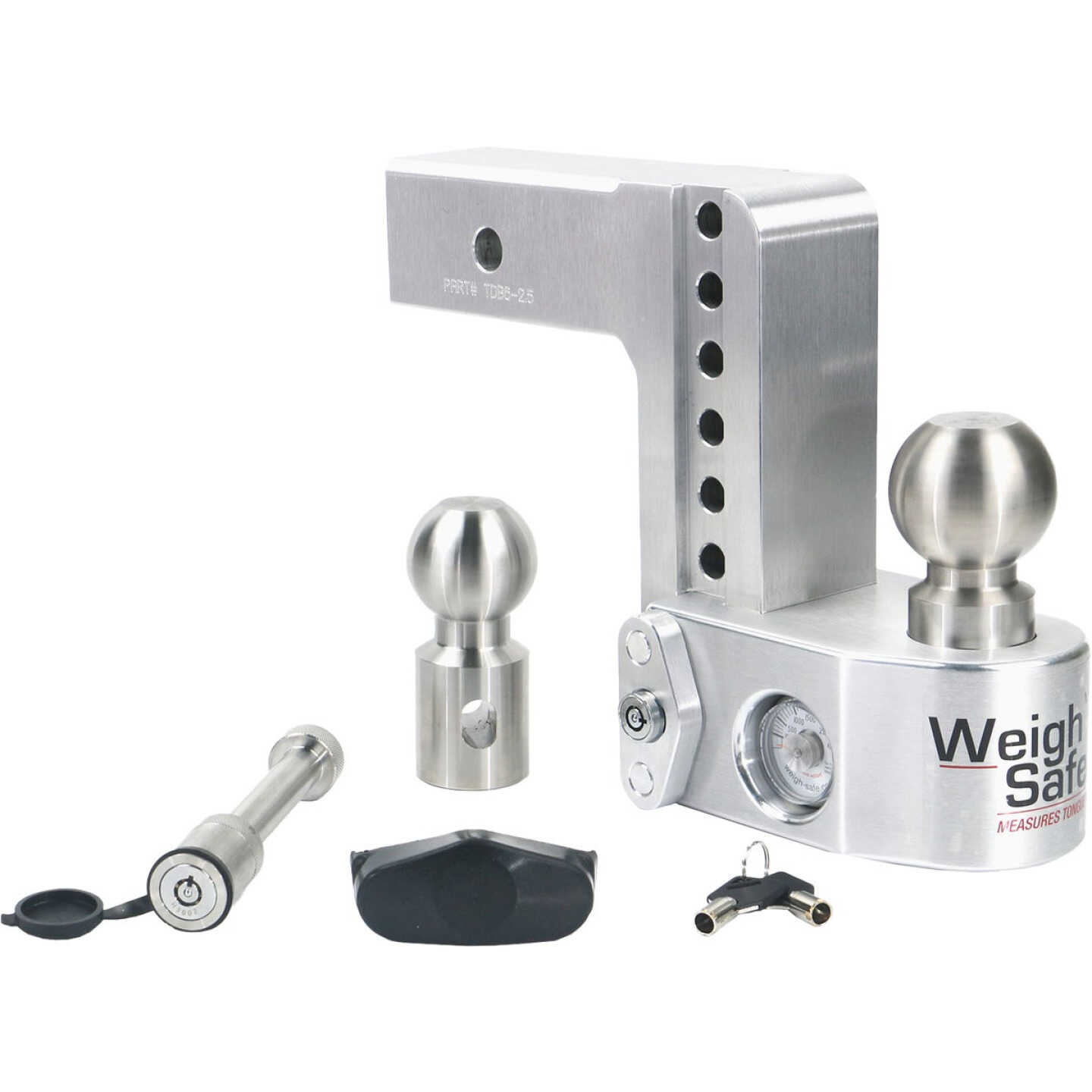 Weigh Safe 6 In. Adjustable Hitch Ball Mount w/ Built in Weight Scale Image 1