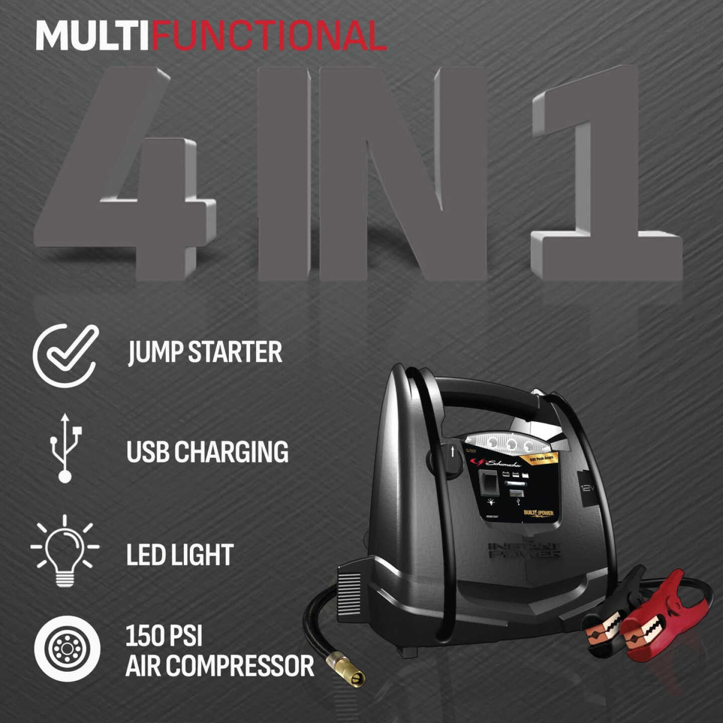 Schumacher 800A Jump Start System and Air Compressor Image 4