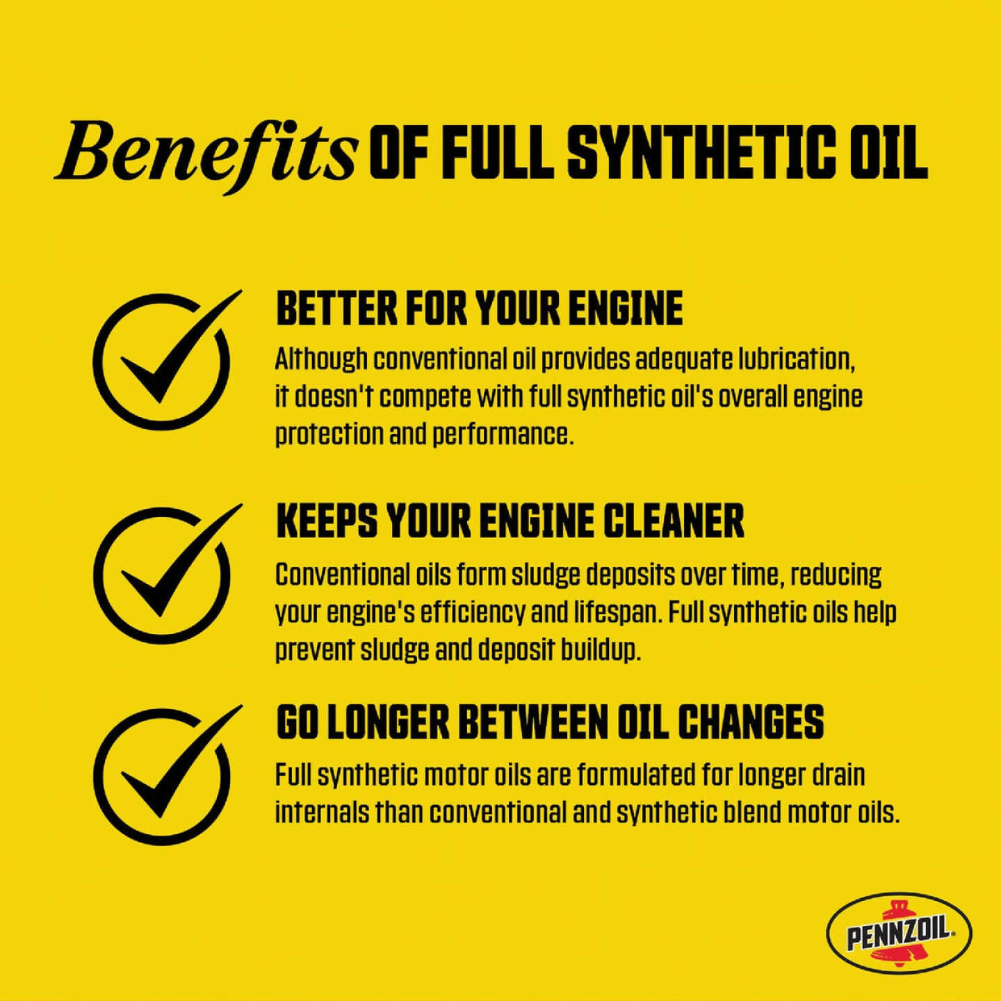 Pennzoil Full Synthetic 0W-20 Motor Oil, 1 Qt. Image 5