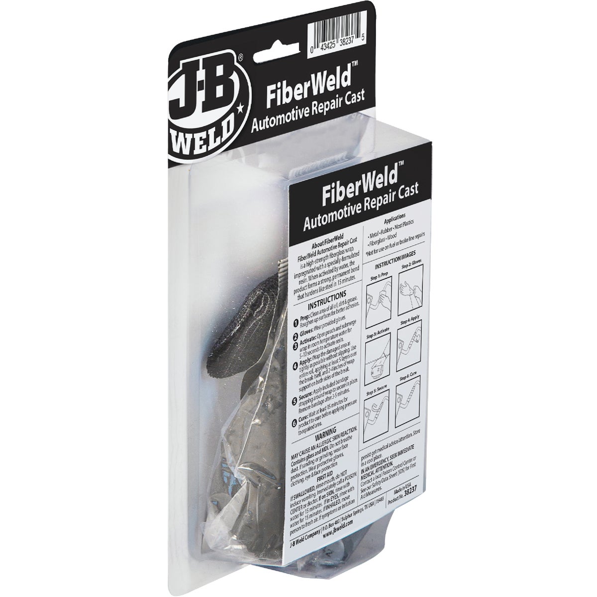 J-B Weld FiberWeld 2 In. W x 36 In. L Automotive Repair Cast Kit Image 3