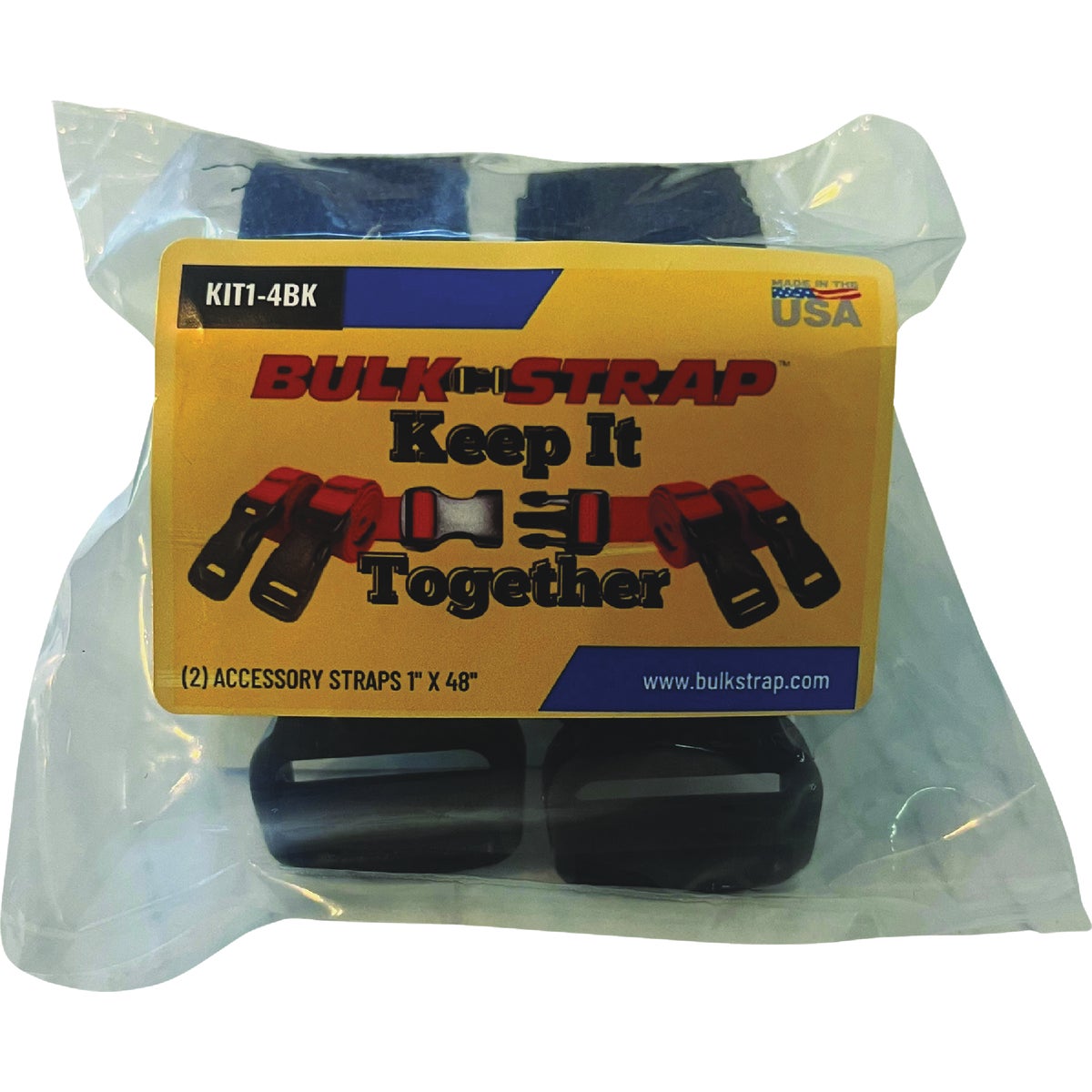 Keep It Together 1 In. x 4 Ft. Black Straps With Buckle (2-Count) Image 2