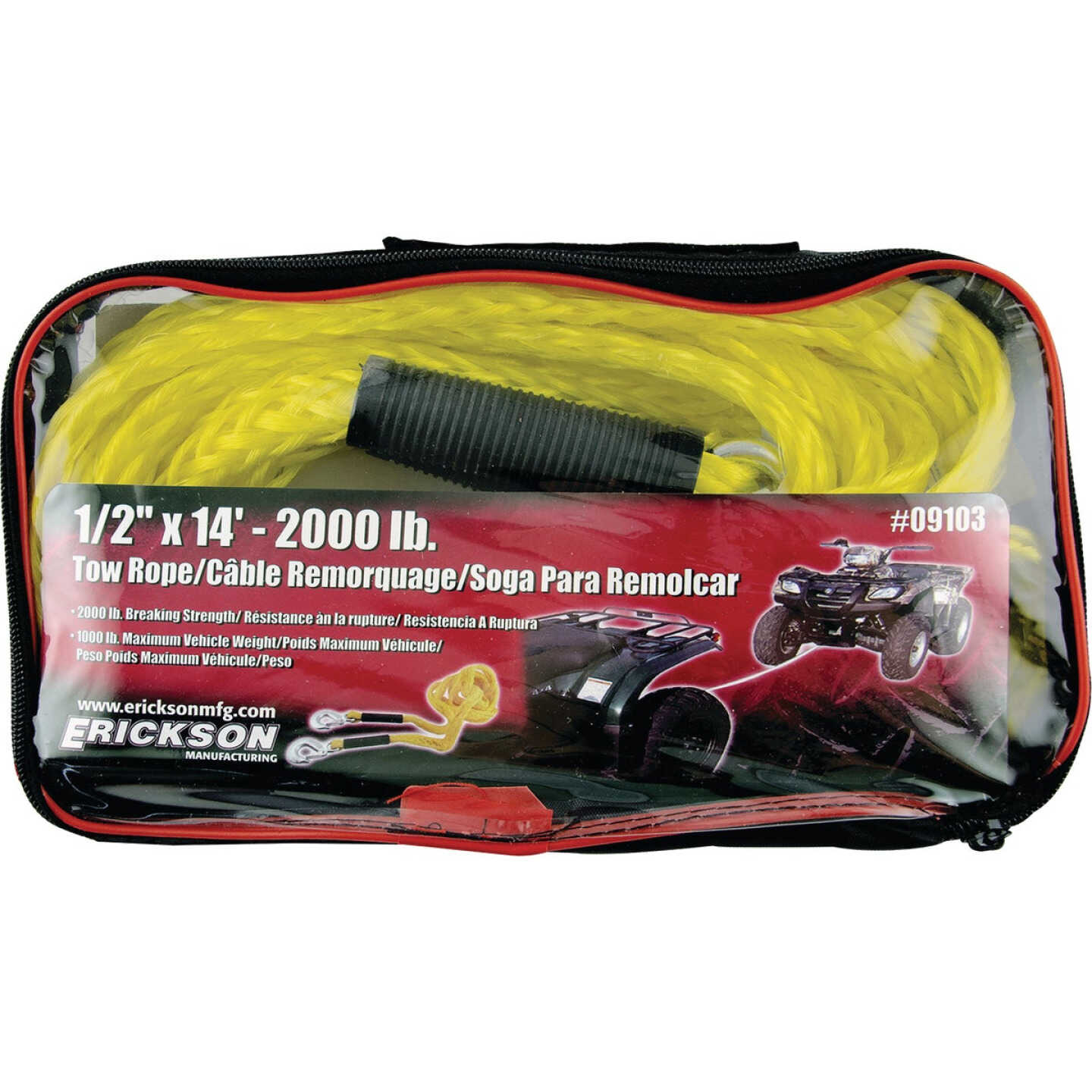 Erickson 2000 Lb. 1/2 In. x 14 Ft. Tow Rope Image 2