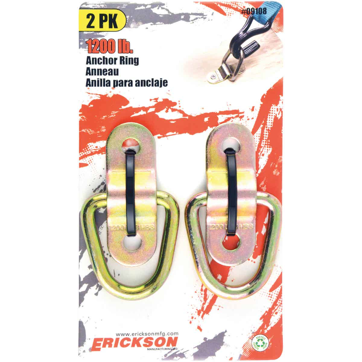 Erickson Surface 1200 Lb. Anchor Ring (2-Pack) Image 2
