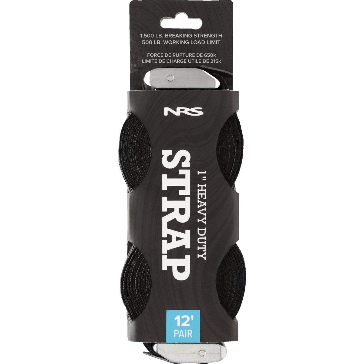 NRS 1 In. x 12 Ft. Stealth Black Heavy Duty Tie-Down Strap (2-Pack) Image 2