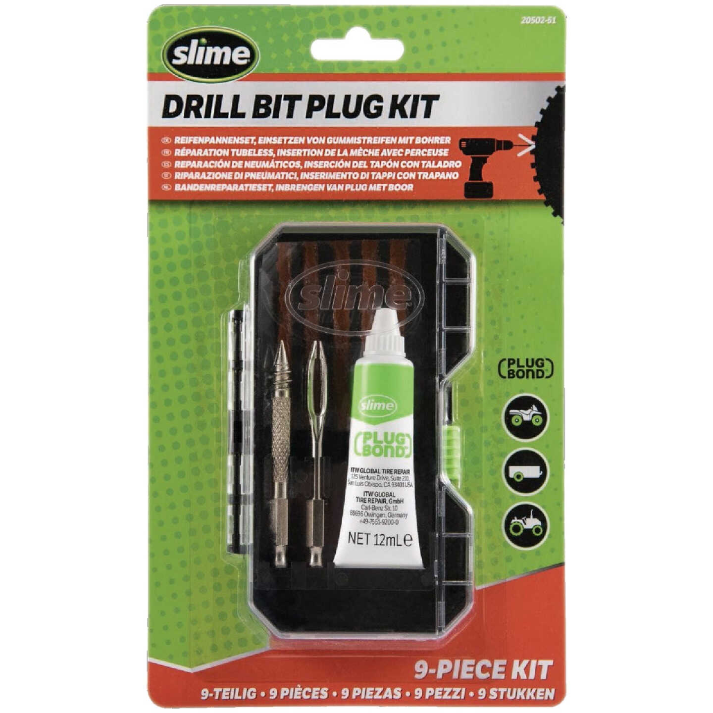 Slime Drill Bit Tire Plug Kit Image 2