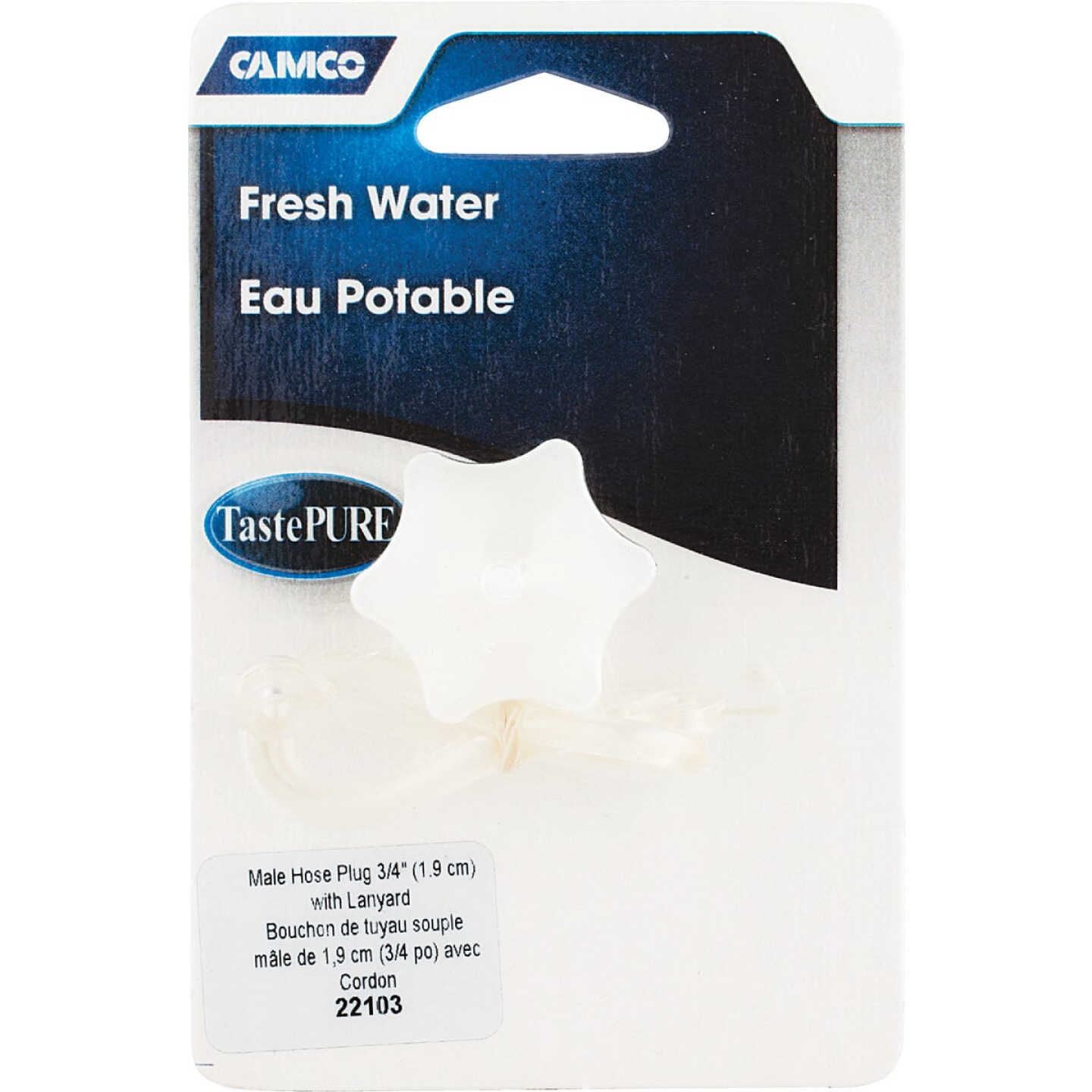 Camco Male Hose Plug with Lanyard Image 2