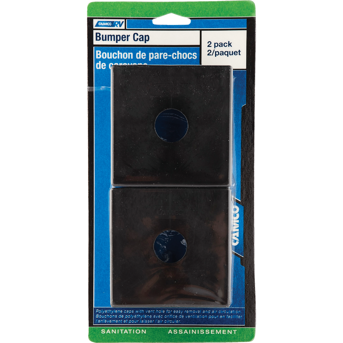 Camco 4 In. Polyethylene RV Bumper Cap, (2-Pack) Image 2