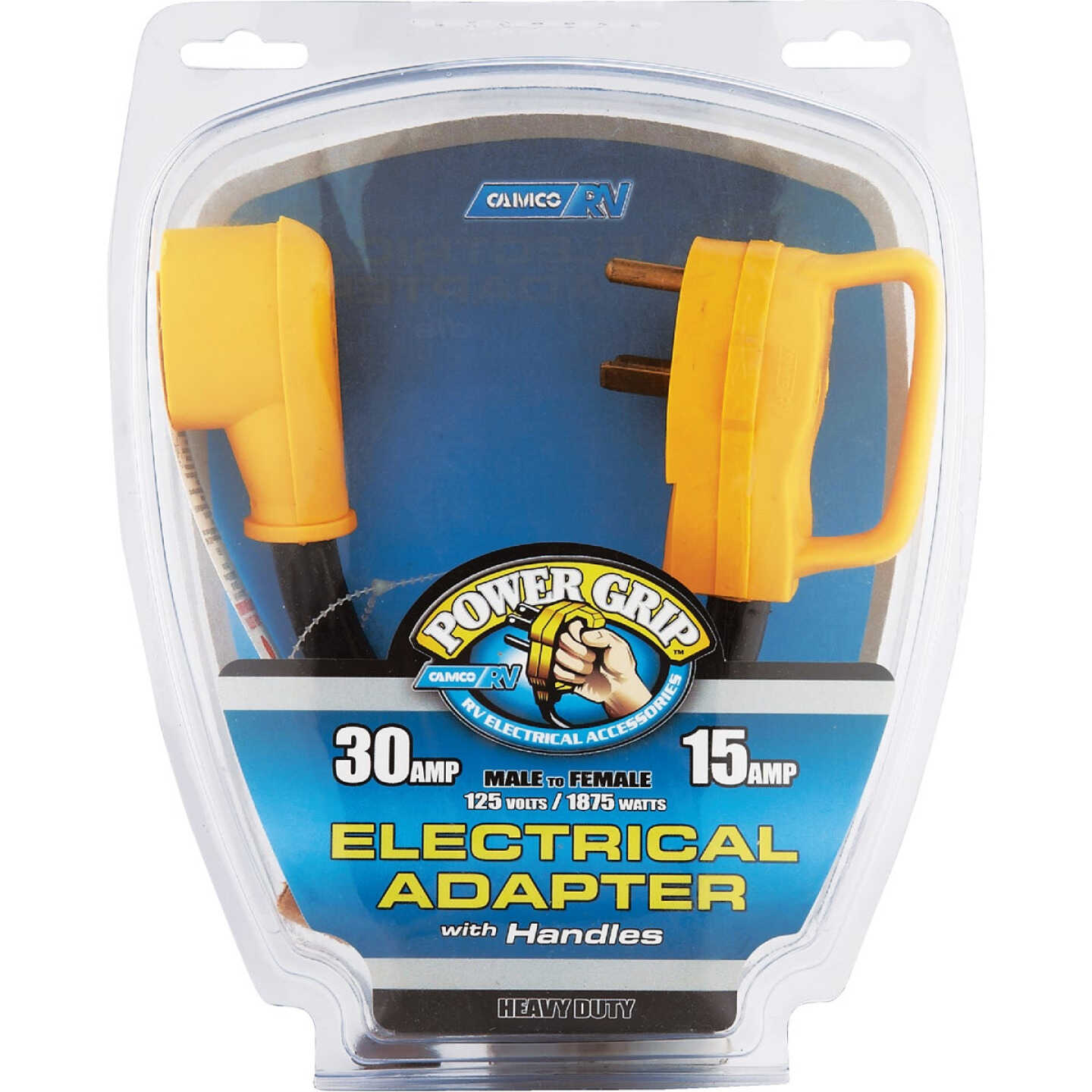 Camco PowerGrip 30A/15A Dogbone RV Power Cord Adapter Image 2